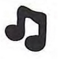 Mylar Confetti Shapes Music Note (2")